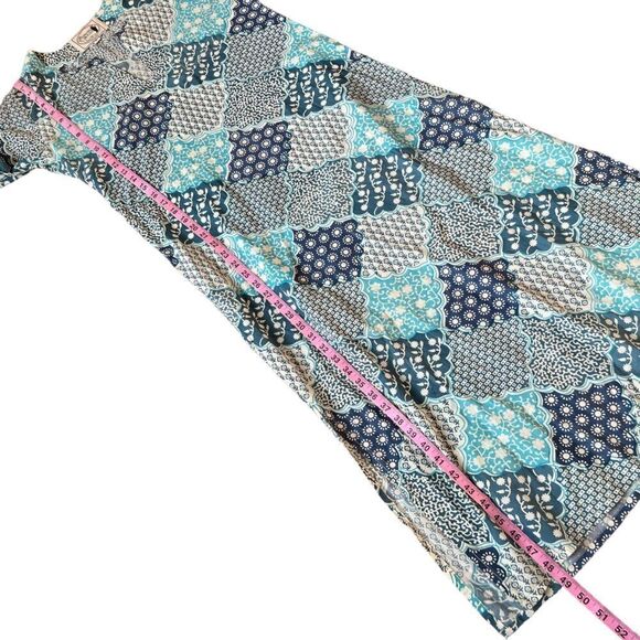 Irving & Fine for Lucky Brand Patchwork Balloon Sleeve Kaftan Dress - Picture 11 of 12